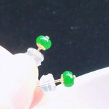 Green Jadeite Jade Earrings Studs Holiday Ear stud Halloween Jewelry