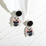 Halloween Polymer Clay Earrings Women Girls Ghost Bat Pumpkin Drop Earrings