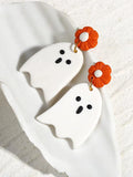 Halloween Polymer Clay Earrings Women Girls Ghost Bat Pumpkin Drop Earrings