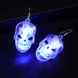 Halloween Glowing Earrings Skeleton Ghost Pumpkin Evil Fun LED Light