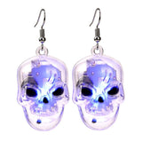 Halloween Glowing Earrings Skeleton Ghost Pumpkin Evil Fun LED Light