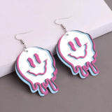 Gothic Punk Ghost Acrylic Drop Earrings Halloween Party Jewelry