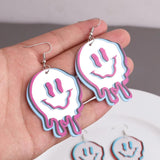 Gothic Punk Ghost Acrylic Drop Earrings Halloween Party Jewelry