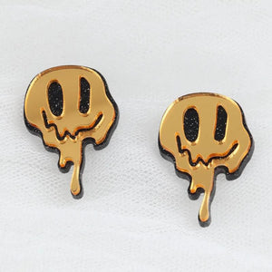 Acrylic Ghost Smiling Face Earrings