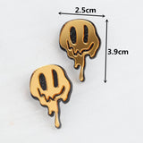 Acrylic Ghost Smiling Face Earrings