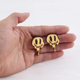 Acrylic Ghost Smiling Face Earrings