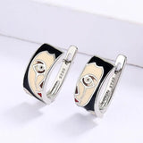 Horror Clown Face Stud Earrings Punk Jewelry Halloween Gift
