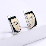 Horror Clown Face Stud Earrings Punk Jewelry Halloween Gift