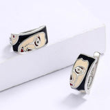 Horror Clown Face Stud Earrings Punk Jewelry Halloween Gift