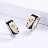 Horror Clown Face Stud Earrings Punk Jewelry Halloween Gift