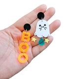 Halloween Smiling Face Ghost Star Earrings