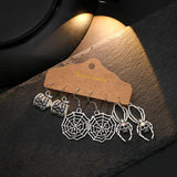 Halloween Skeleton Hoop Earrings Set for Women