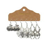 Halloween Skeleton Hoop Earrings Set for Women