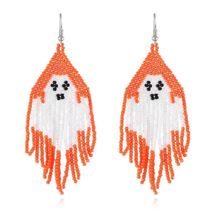 Ghost Earrings Halloween Tassel Earrings Jewelry