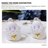 Halloween Ghost Stud Earrings Women Girls Three-dimensional Jewelry