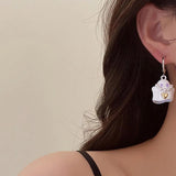 Halloween Ghost Stud Earrings Women Girls Three-dimensional Jewelry