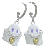 Halloween Ghost Stud Earrings Women Girls Three-dimensional Jewelry