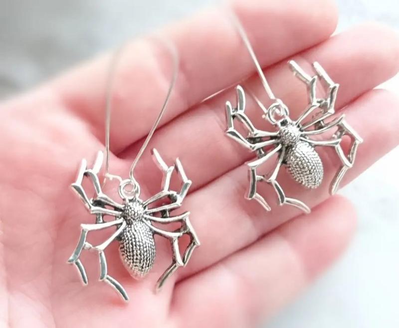 Spider Dangle Earrings Drop Earrings Spider Jewelry Animal Earrings