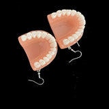 Funny Big False Tooth Pendant Earrings for Women Halloween Acrylic Dentures
