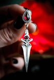 Vintage Jacinth Dagger Tassel Earrings for Women