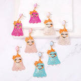 Acrylic Beads Pearls Ghost Earrings for Women Girls