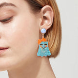 Acrylic Beads Pearls Ghost Earrings for Women Girls
