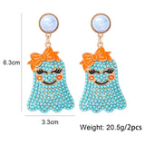 Acrylic Beads Pearls Ghost Earrings for Women Girls