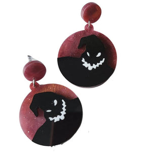 Ghost Skeleton Halloween Drop Earrings Funny Demon Dangle Earrings
