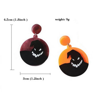 Ghost Skeleton Halloween Drop Earrings Funny Demon Dangle Earrings