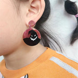 Ghost Skeleton Halloween Drop Earrings Funny Demon Dangle Earrings