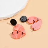 Acrylic Halloween Broken Heart Drop Earrings Exaggerated Ear Jewelry