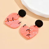 Acrylic Halloween Broken Heart Drop Earrings Exaggerated Ear Jewelry