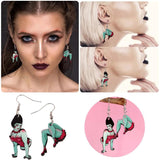 Halloween Sexy Girl Acrylic Tassel Earrings for Women