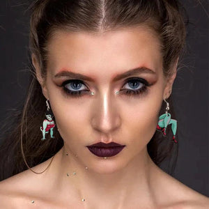 Halloween Sexy Girl Acrylic Tassel Earrings for Women