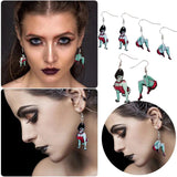 Halloween Sexy Girl Acrylic Tassel Earrings for Women