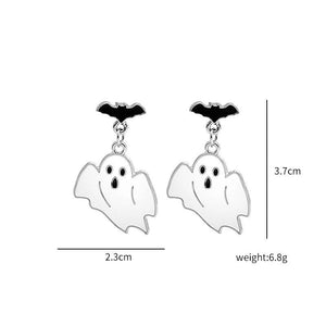 Halloween Skeleton Ghost Cross Earrings Evil Fun Creative Dark Earrings