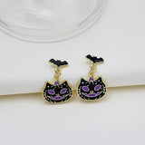 Halloween Skeleton Ghost Cross Earrings Evil Fun Creative Dark Earrings