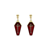 Halloween Skeleton Ghost Cross Earrings Evil Fun Creative Dark Earrings