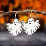 Halloween Party Earrings Woman Bat Death Ghost Pumpkin Skeleton Dangle