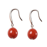 12MM Red Agate Earrings 14K Hook Classic Cultured Accessories