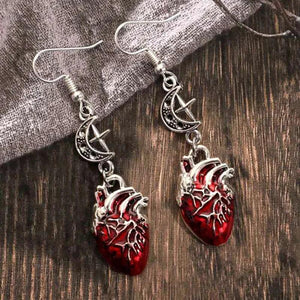 Stylish Gothic Heart Earrings Set for Women
