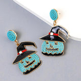 Pumpkin Head Halloween Earrings Bohemian Dangle Drop Earrings