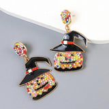 Pumpkin Head Halloween Earrings Bohemian Dangle Drop Earrings