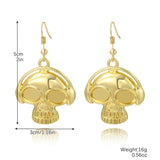 Halloween Earrings Set Pumpkin Skeleton Bat Hip Hop Couple Friends Gift