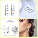 925 Silver Colorful Feather Elf Ear Studs Halloween Jewelry