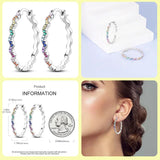 925 Silver Colorful Feather Elf Ear Studs Halloween Jewelry