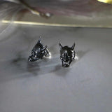 Gothic Devil Mask Skull Halloween Earrings