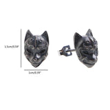 Gothic Devil Mask Skull Halloween Earrings