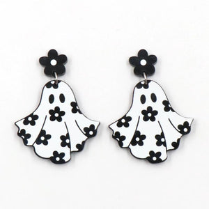Ghost Halloween Acrylic Earrings For Women
