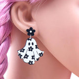 Ghost Halloween Acrylic Earrings For Women